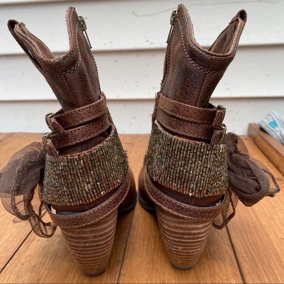 SOLD ⭐️Not rated beaded cowboy style booties 9 - Picture 7 of 12